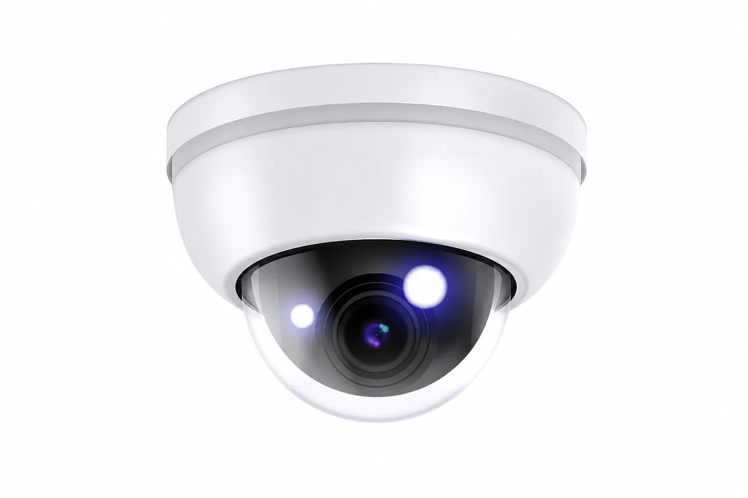 Caméra de vidéosurveillance dôme avec couvercle hémisphérique fumé