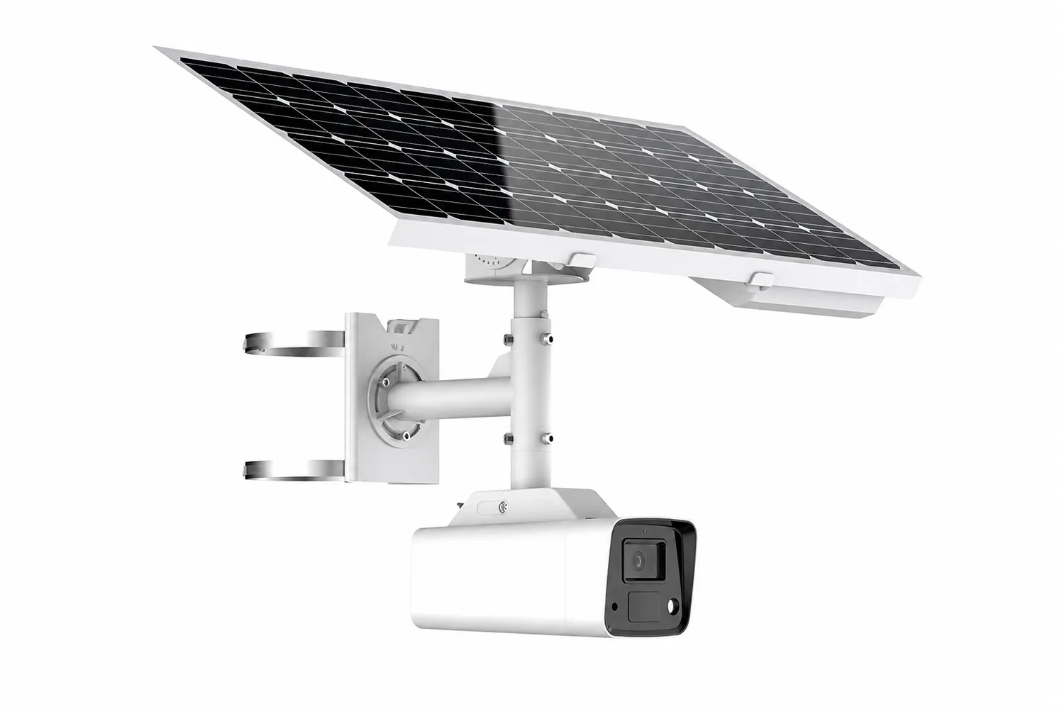 Caméra de sécurité autonome alimentée par un panneau solaire