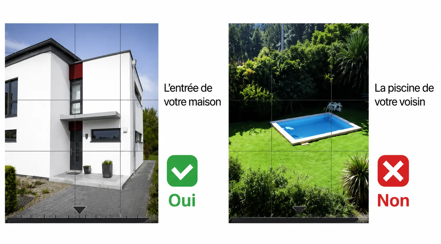 Caméra de surveillance installée sur la façade d'une maison de particulier